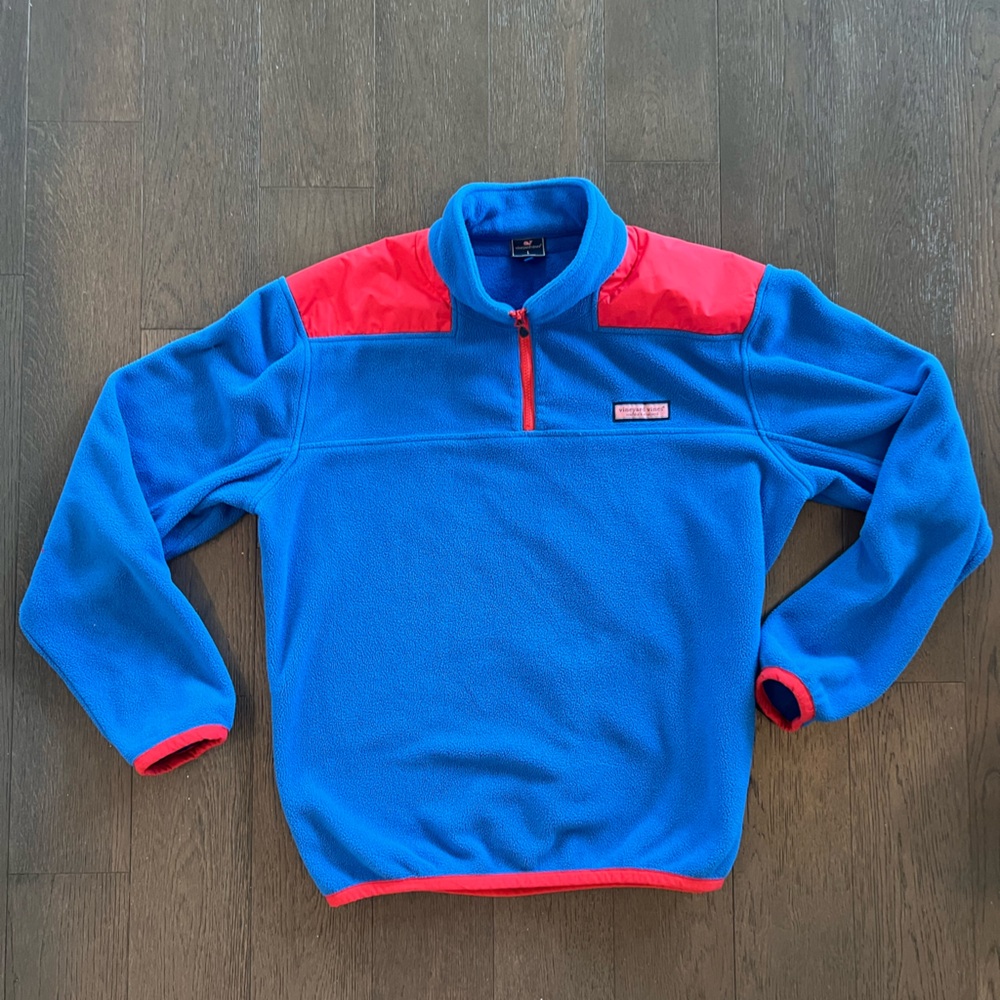 Vineyard Vines fleece pullover half zip Large